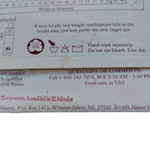 Vintage Lot of 2 Hanes Silk‎ Reflections 1995 Style 718 NIP - Picture 4 of 5